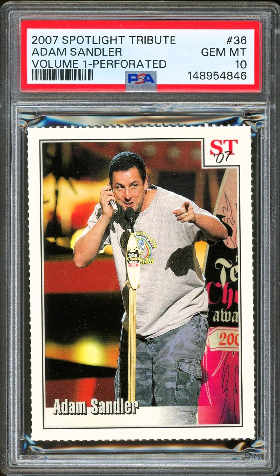 2007 Spotlight Tribute Perforated #36 ROOKIE ~ Adam Sandler ~ *POP 6 PSA 10 GEM