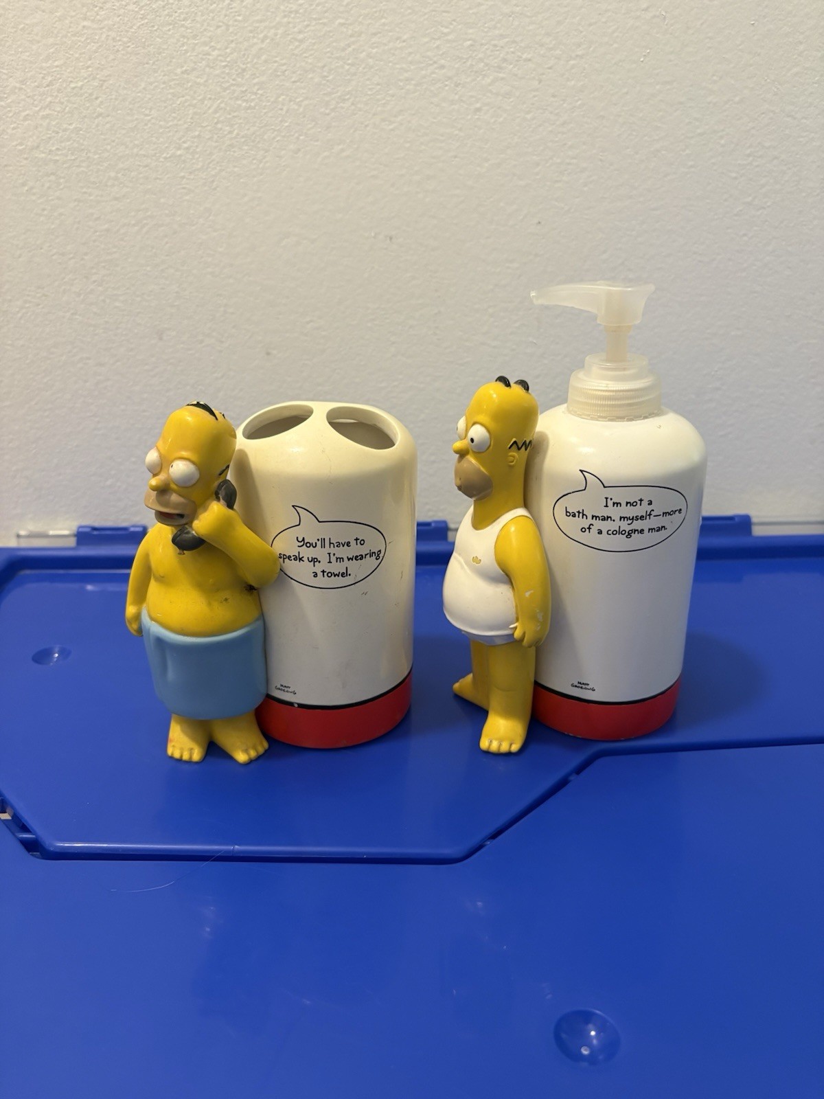 Vintage The Simpsons Homer Toiletry Set Soap Dispenser | Toothbrush Holder Vintage The Simpsons Homer Toiletry Set Soap Dispenser | Toothbrush Holder