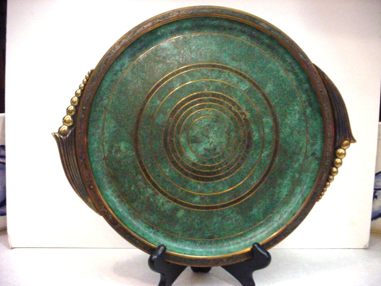 Antique Bronze Carl Sorensen Tray Verdigris Patina Excellent Cond. Antique Bronze Carl Sorensen Tray Verdigris Patina Excellent Cond.