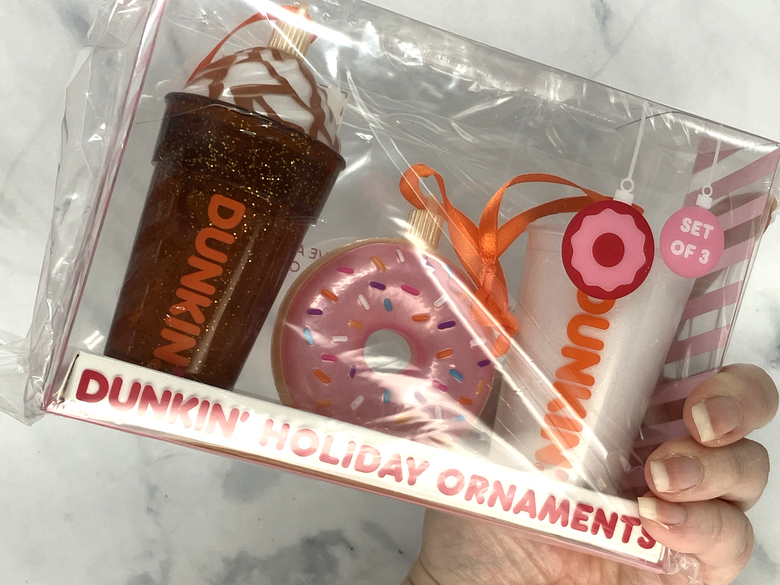 Dunkin Donuts Holiday Ornament Mini 3 Pack 2024 **FREE SURPRISE GIFT W/PURCHASE*