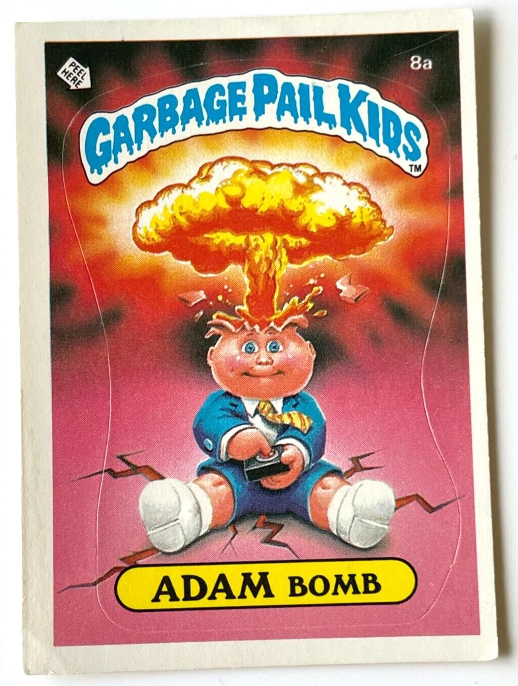 1985 Topps Garbage Pail Kids OS1 1st Series ADAM BOMB Checklist Card 8a GLOSSY