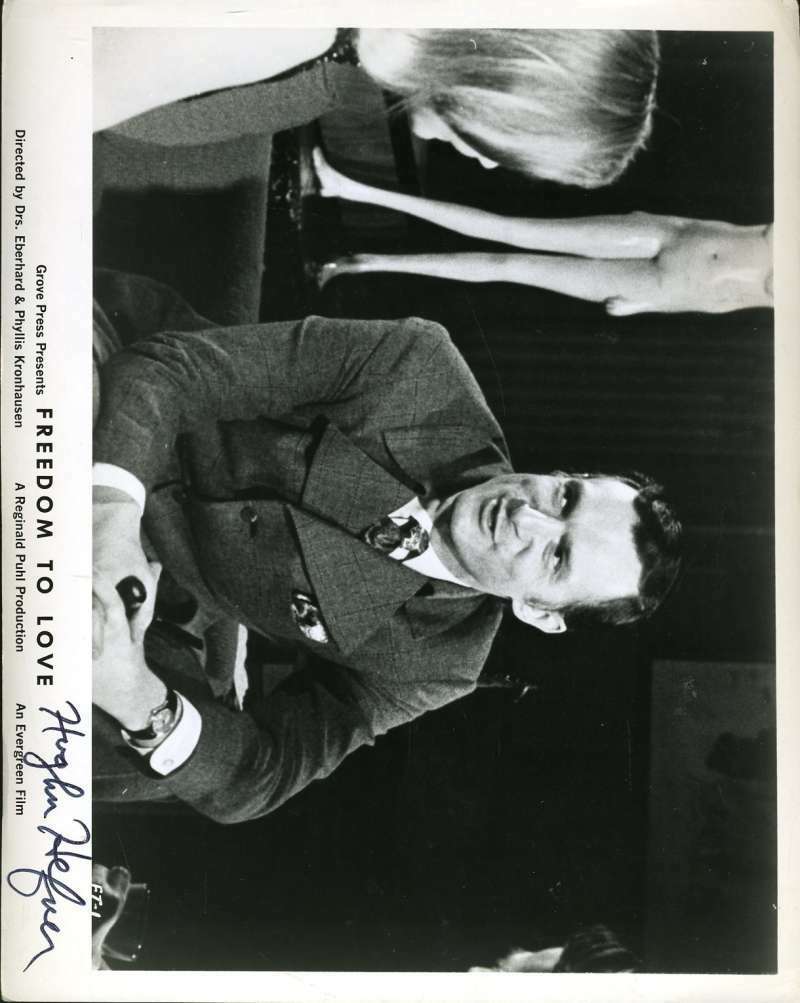 Hugh Hefner Psa Dna Coa Hand Signed 8x10 Photo Autograph