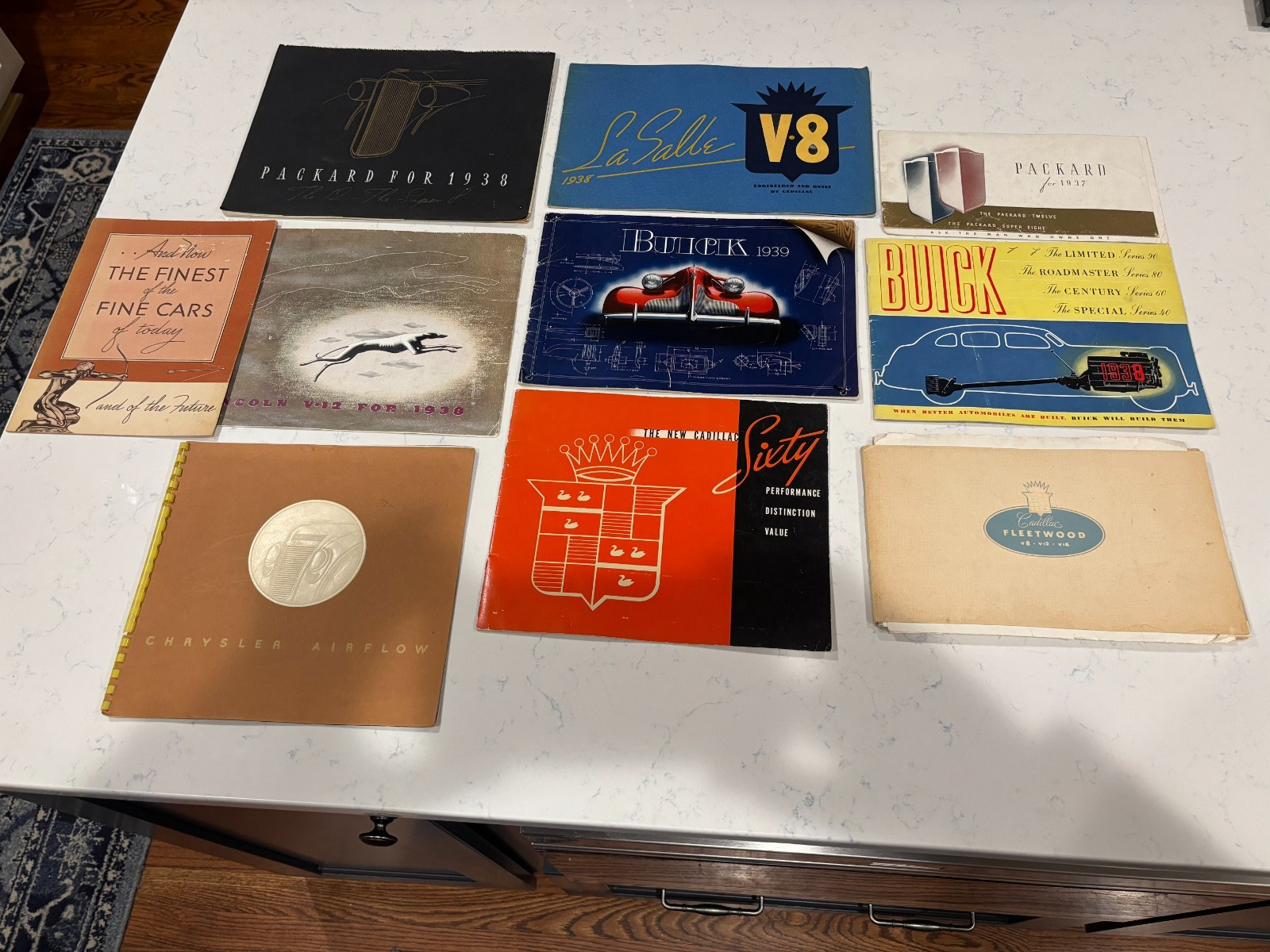Eight Original 1930s American luxury classic car sales brochures and catalogs Eight Original 1930s American luxury classic car sales brochures and catalogs