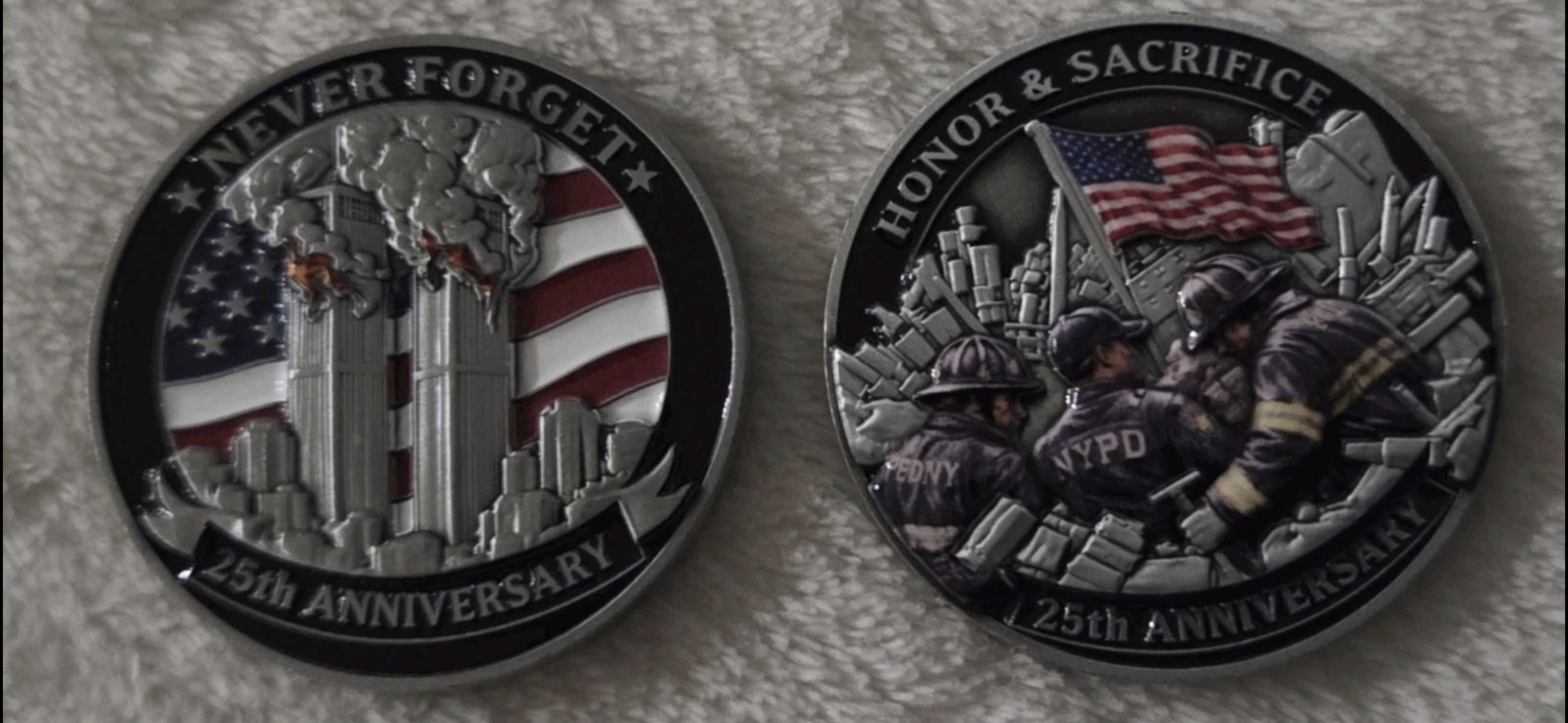 911 25th Anniversary Never Forget Heroes Challenge Coin 9/11 World Trade Centers 911 25th Anniversary Never Forget Heroes Challenge Coin 9/11 World Trade Centers