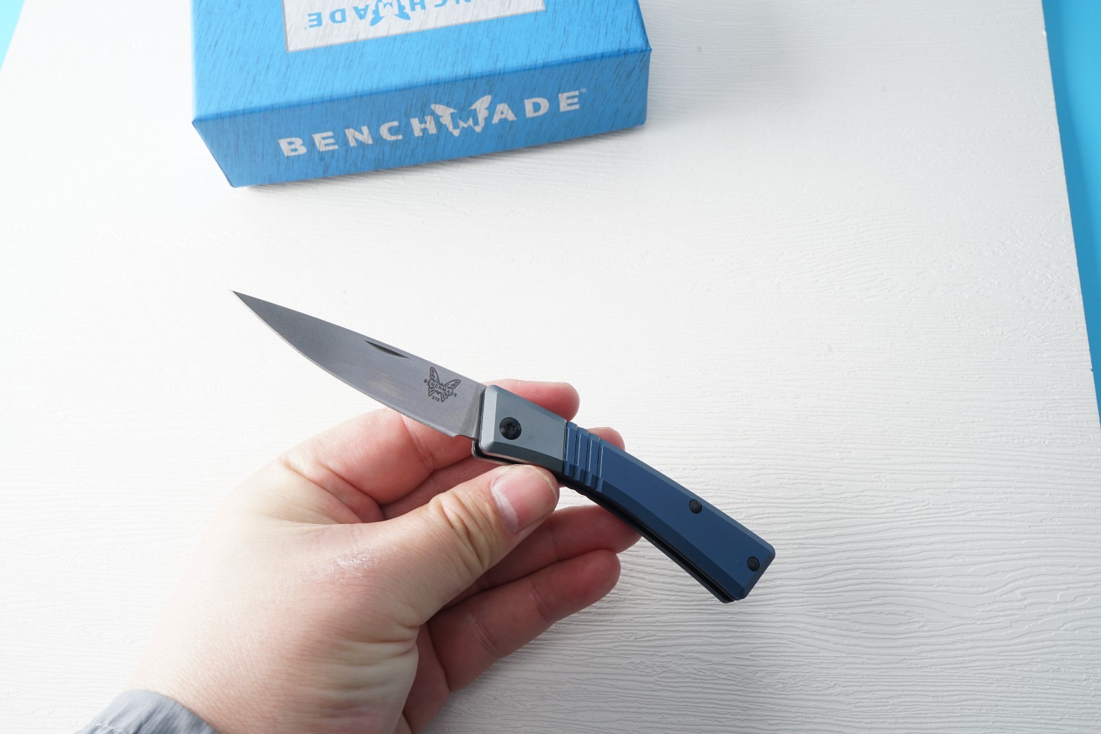 Benchmade 315 Successor Blue Aluminum Handle Manual Open Slip Joint Drop Point. Benchmade 315 Successor Blue Aluminum Handle Manual Open Slip Joint Drop Point.