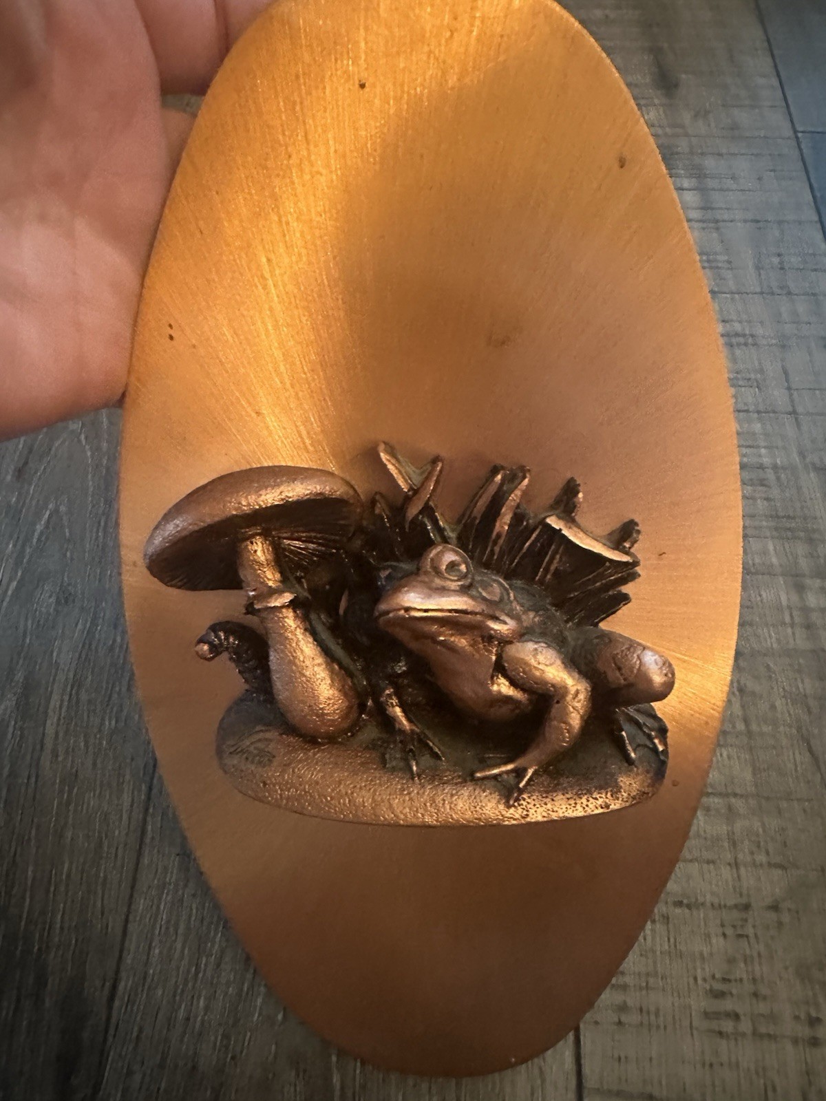 VTG Copperama Inc Wall Art Frog With Mushroom “Who Croaked” Wall Hanging MCM VTG Copperama Inc Wall Art Frog With Mushroom “Who Croaked” Wall Hanging MCM
