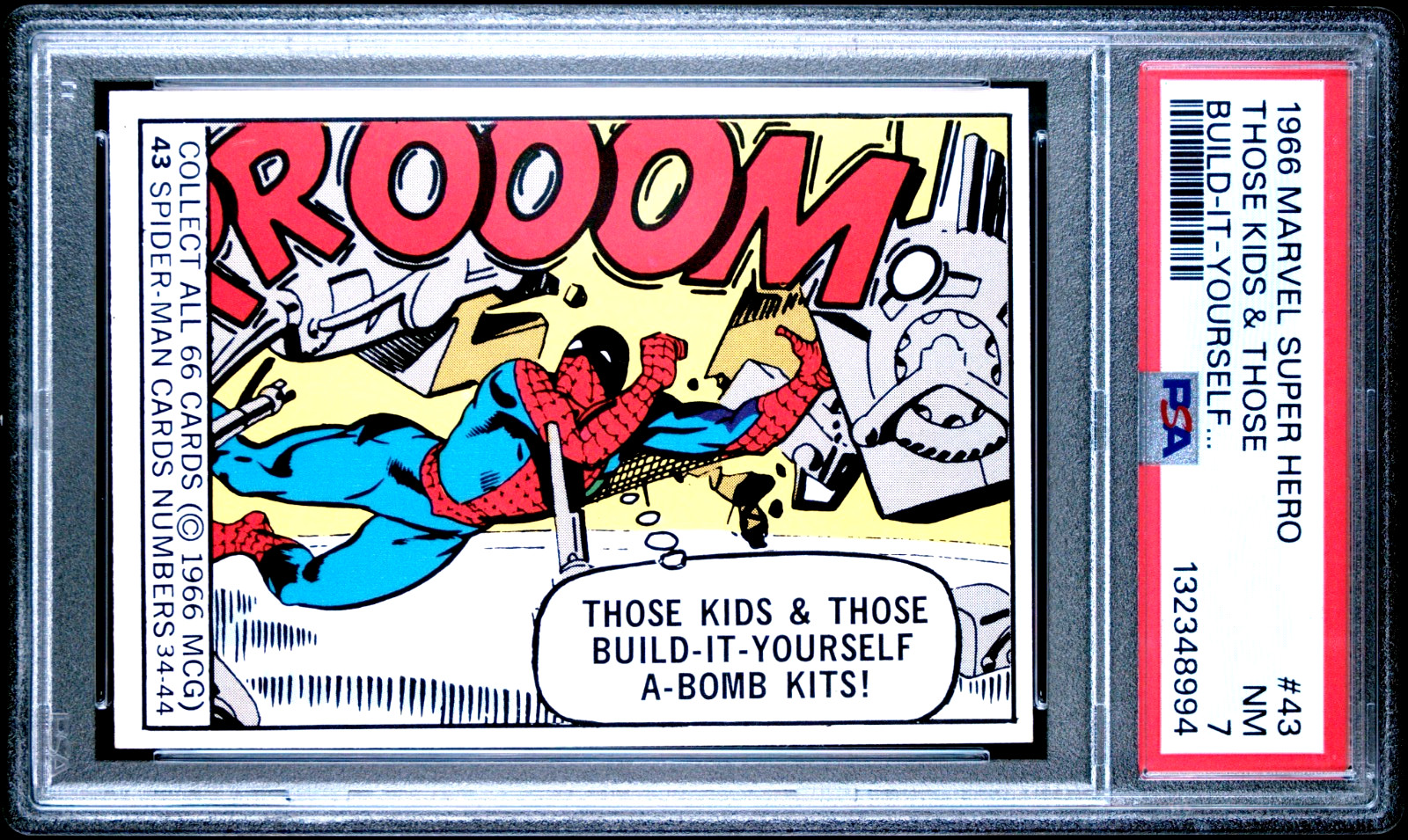PSA 7 Spider Man 1966 Marvel Super Heroes #43 Rookie Card Those Kids Comic Hero