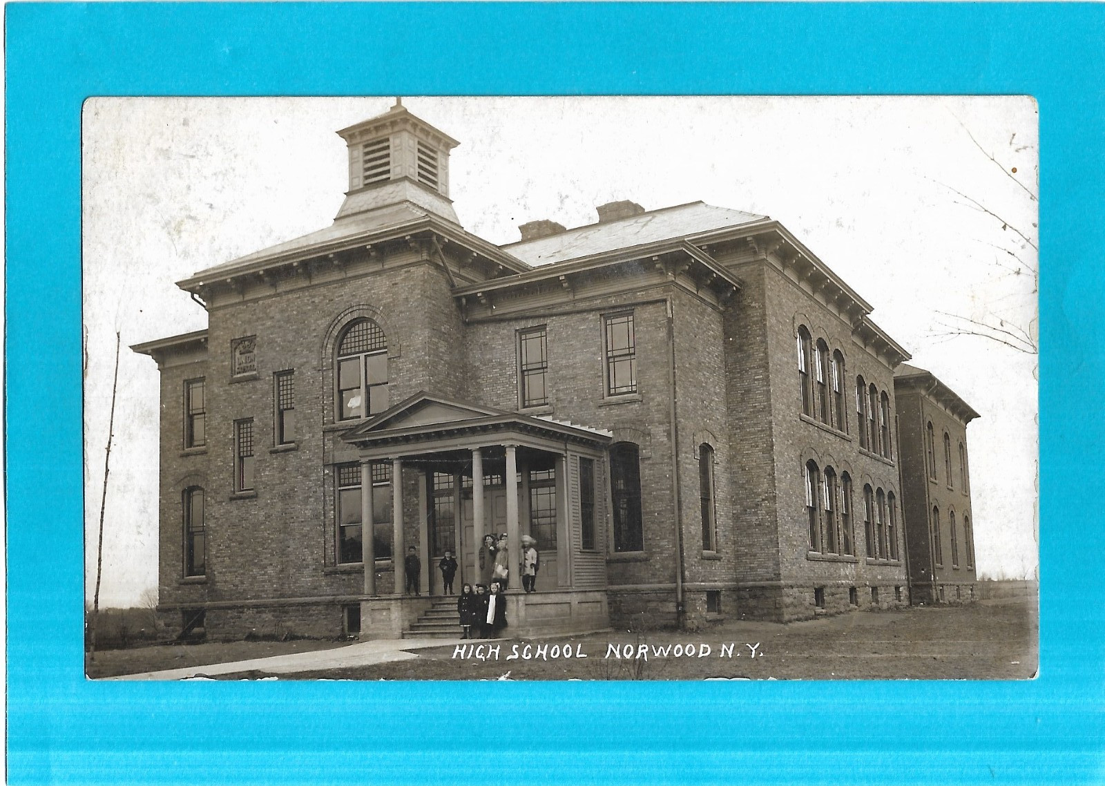 Photo Postcard-High School, Norwood, New York-1909
