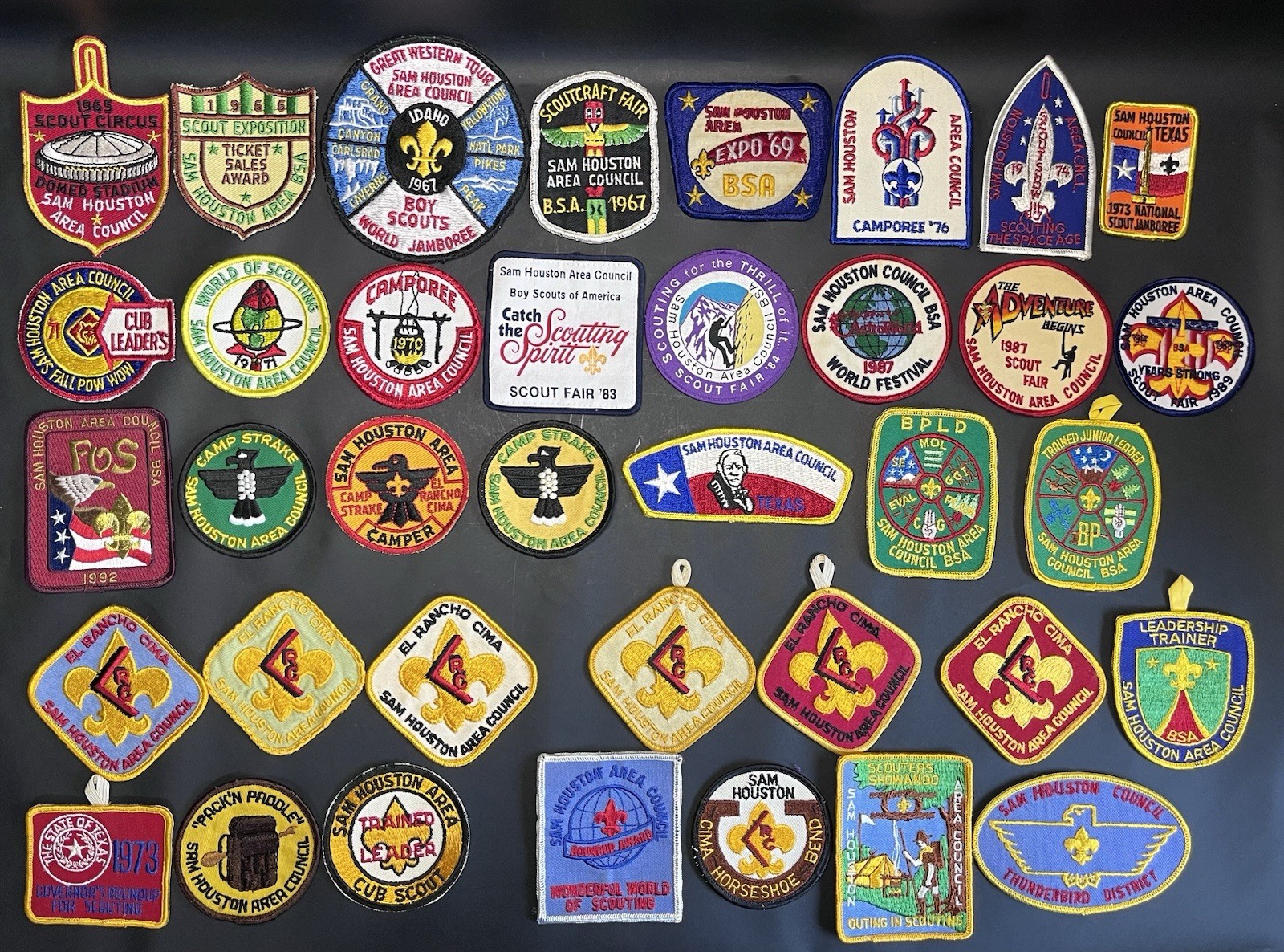 Vintage 1960’s- 90’s BSA Boy Scouts Sam Houston Area Council Patches Lot Of 37 Vintage 1960’s- 90’s BSA Boy Scouts Sam Houston Area Council Patches Lot Of 37