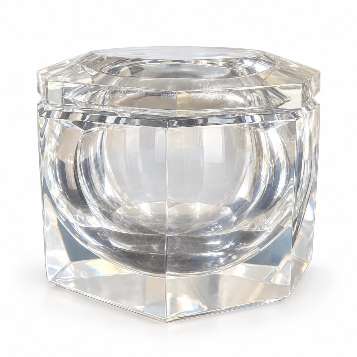 Vintage Mid-Century Octagonal Lucite Ice Bucket 1970s Carole Stupell Design Vintage Mid-Century Octagonal Lucite Ice Bucket 1970s Carole Stupell Design
