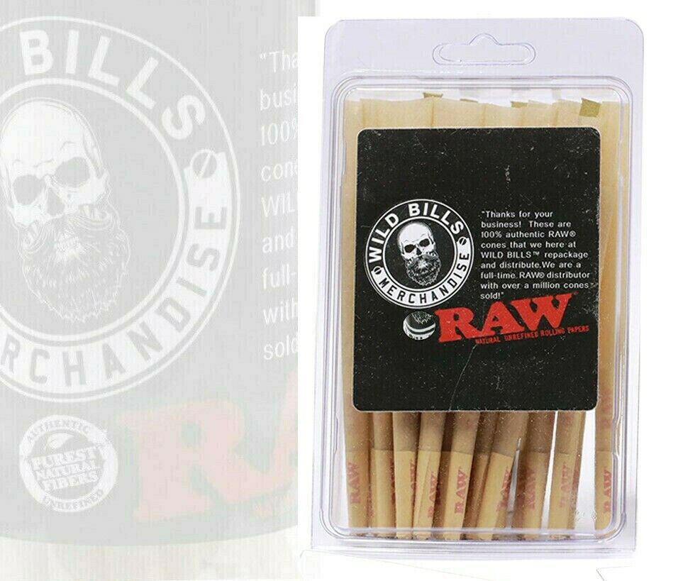 RAW 50 Pack Classic 1 1/4 Size Pre-Rolled Cones Tips