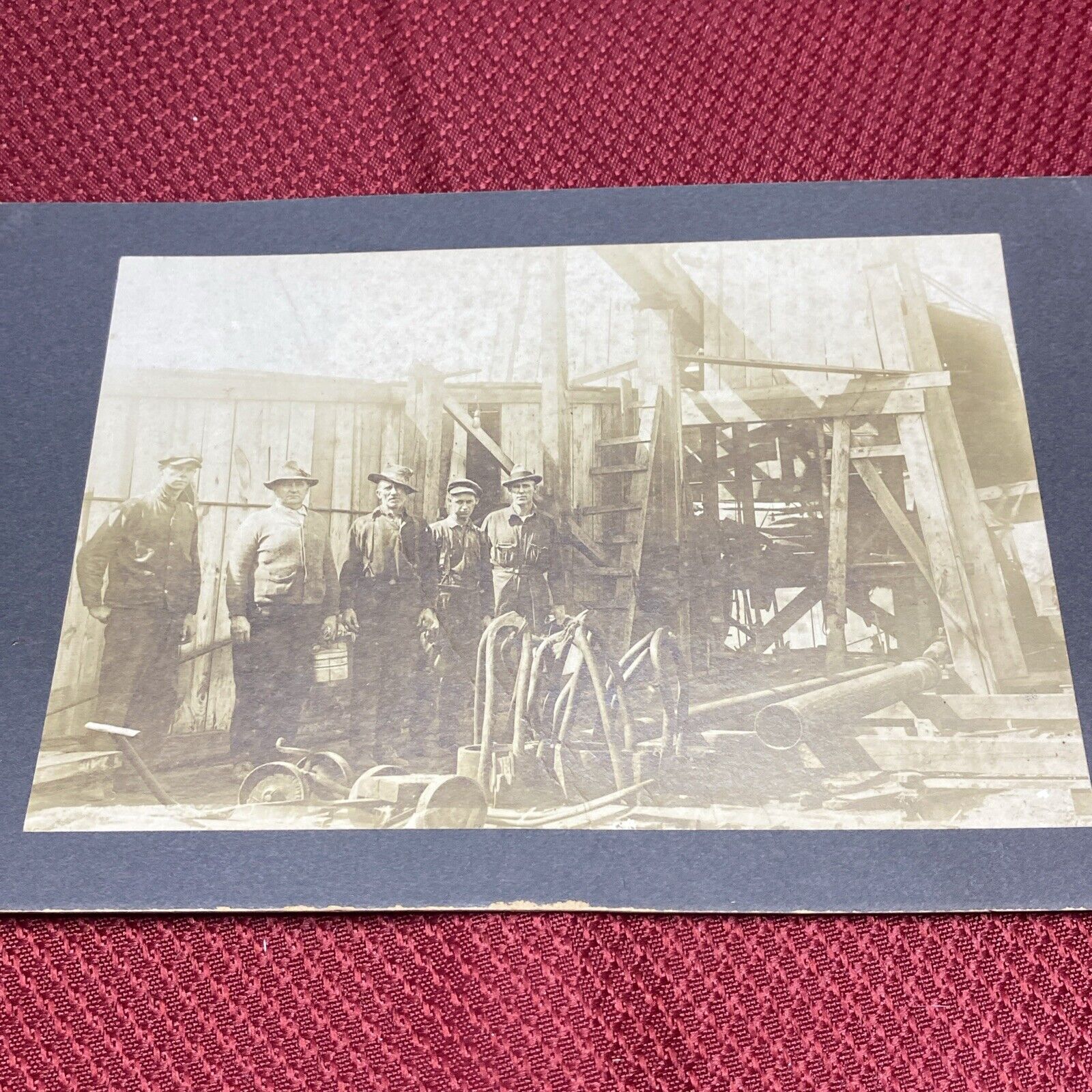 Drake Well Albumen 4x6 Print On card Stock.  Oil Well Drilling Rig. Late 1800’s