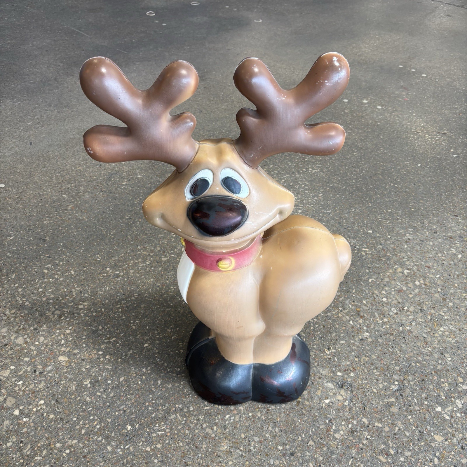 Vintage Smiling Reindeer General Foam Blow Mold Christmas Yard Decor 27" Vintage Smiling Reindeer General Foam Blow Mold Christmas Yard Decor 27"