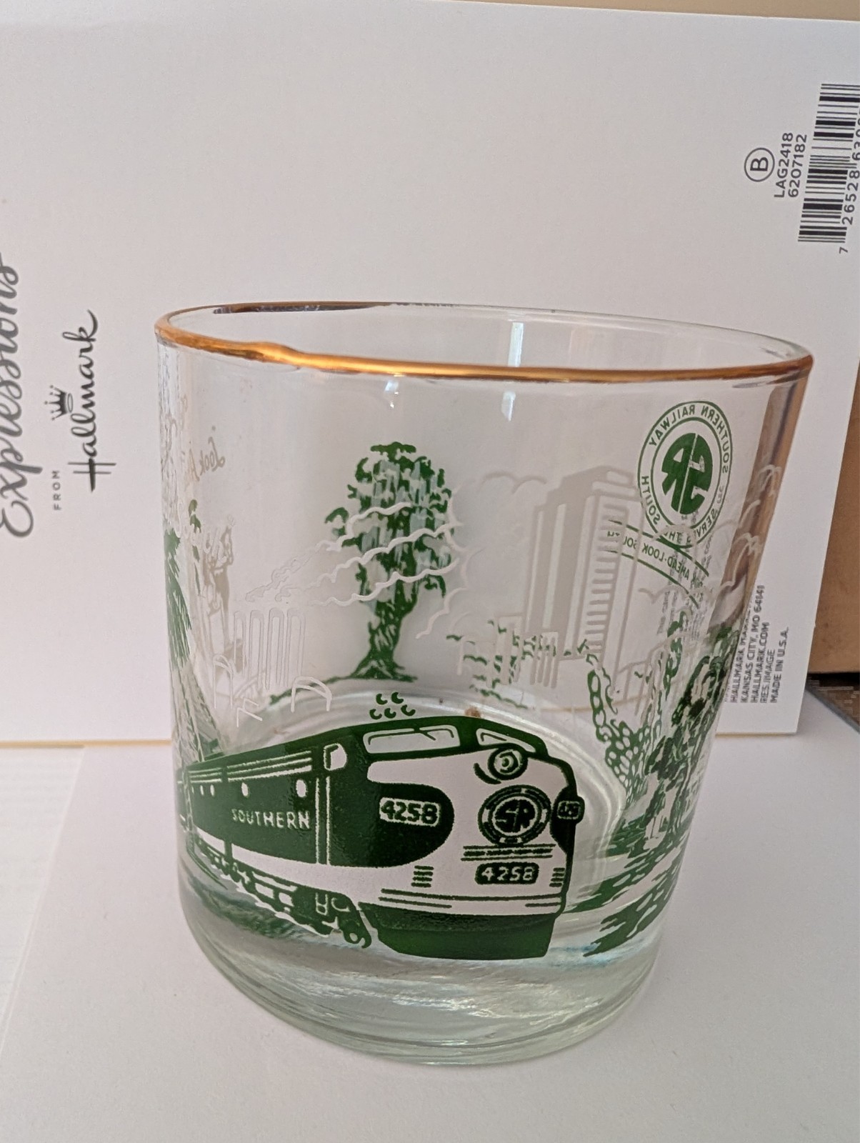 Set Of 6 Vintage Southern Railway System Cocktail Glasses Green White Look Ahead Set Of 6 Vintage Southern Railway System Cocktail Glasses Green White Look Ahead
