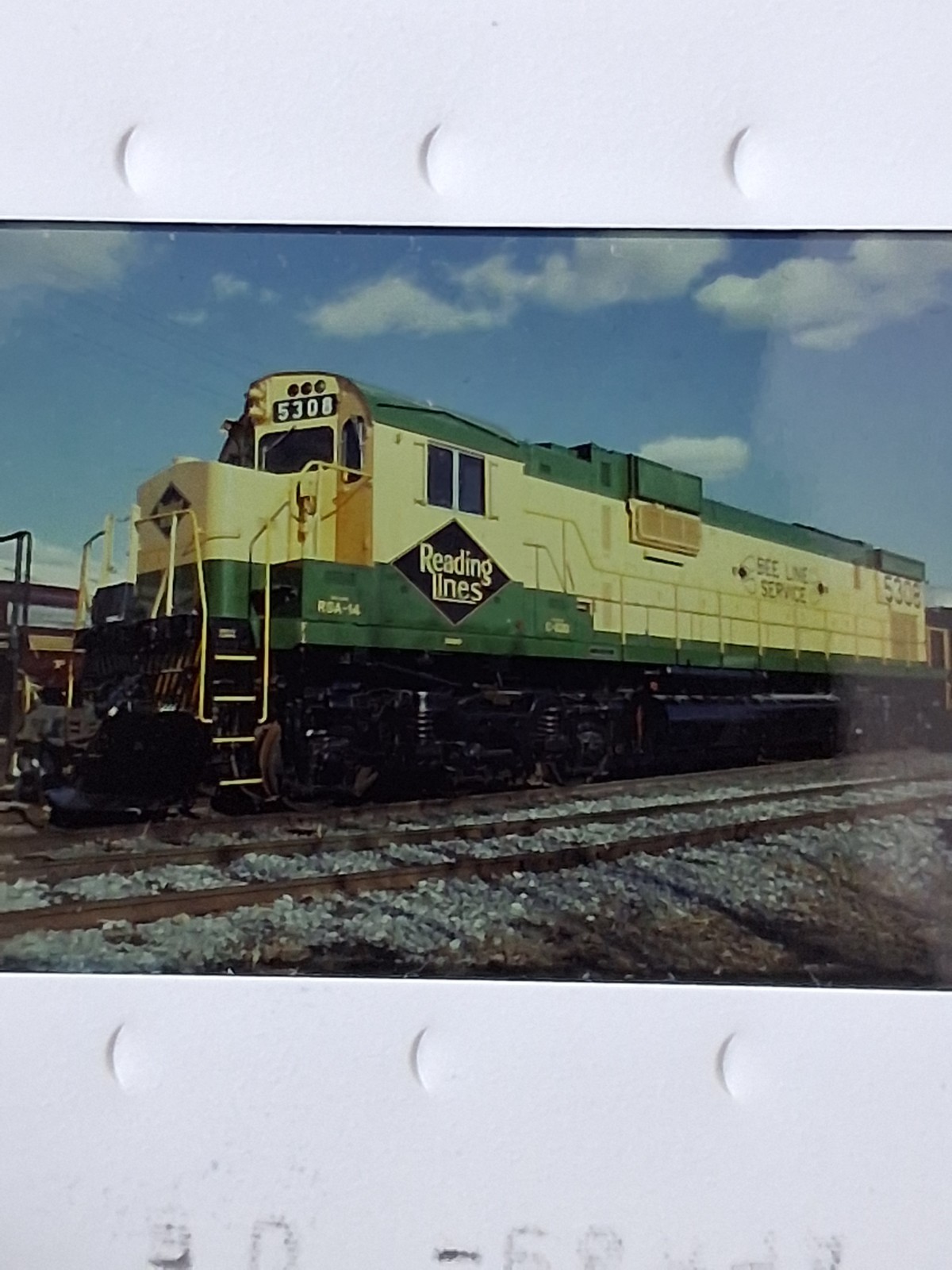Original train slide Reading Lines Diesel Locomotive #5308 Original train slide Reading Lines Diesel Locomotive #5308
