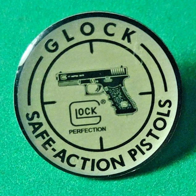 GLOCK PERFECTION SAFE-ACTION PISTOLS Collectible Hat Pin SHOT-SHOW NIP NOS GLOCK PERFECTION SAFE-ACTION PISTOLS Collectible Hat Pin SHOT-SHOW NIP NOS