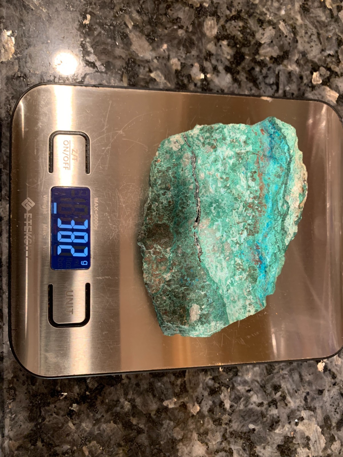 Excellent 381g Natural Chrysocolla Rough Specimen 