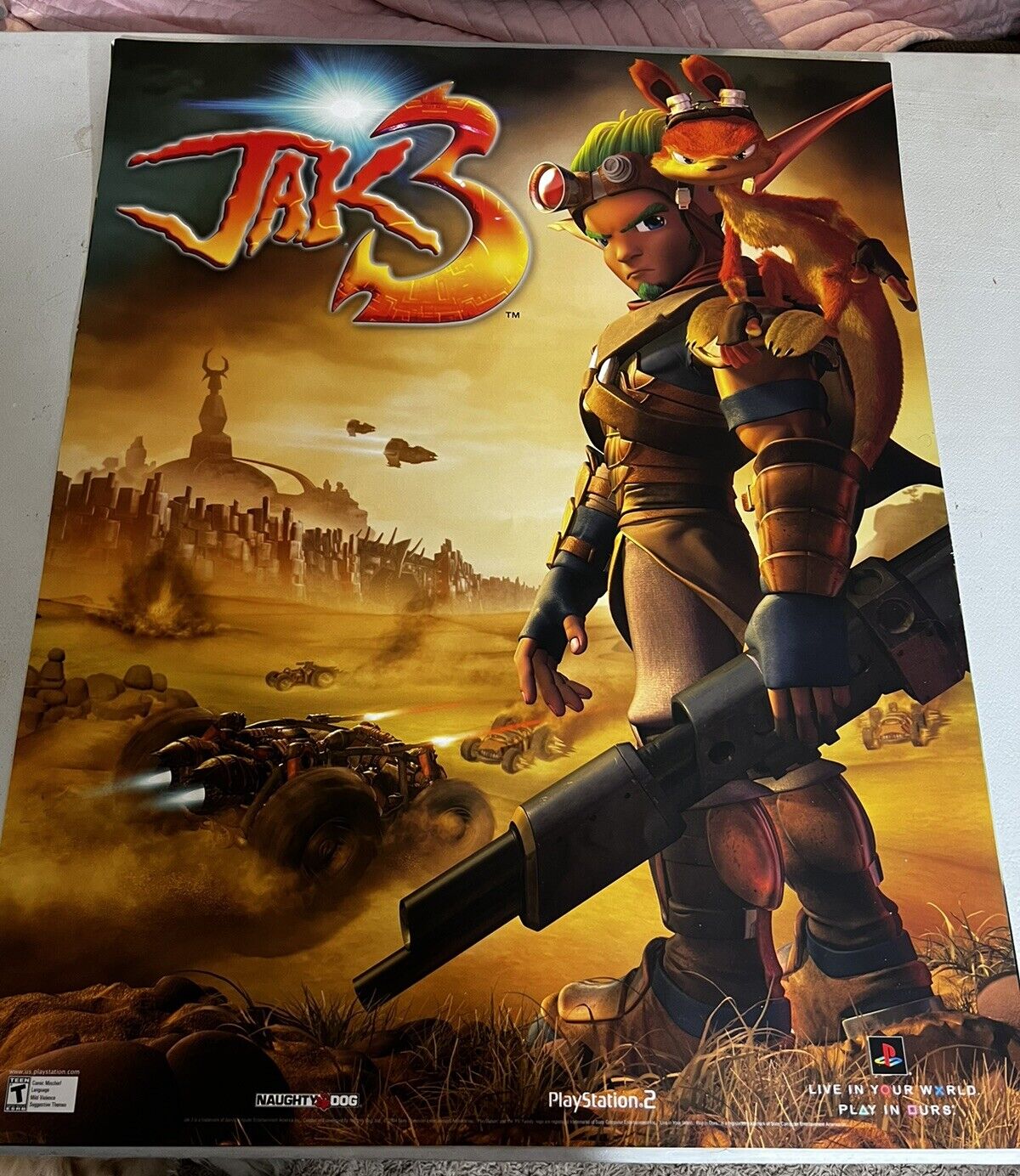 Jak 3 / Ratchet & Clank 2004 Two-Sided Retail Game Store Poster Rare Promo 22x28