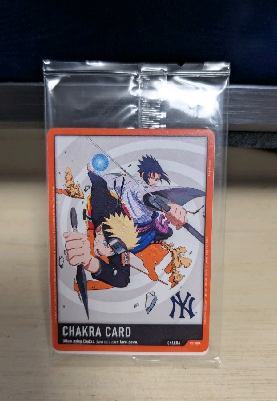 Bandai Namco Naruto Card Game CP-001 Chakra Card New York Yankees Ver. Promo Bandai Namco Naruto Card Game CP-001 Chakra Card New York Yankees Ver. Promo