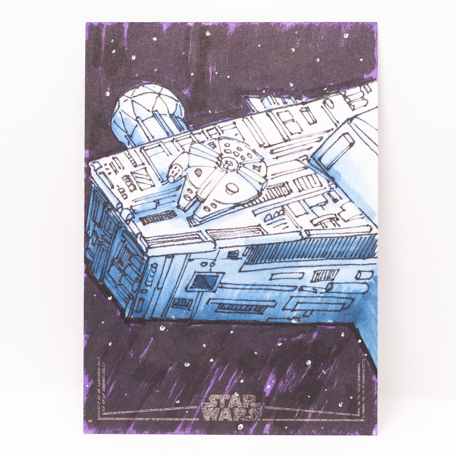 2025 Topps Chrome Star Wars Galaxy Millennium Falcon Ryan Edwards Sketch 1/1 🔥 2025 Topps Chrome Star Wars Galaxy Millennium Falcon Ryan Edwards Sketch 1/1 🔥