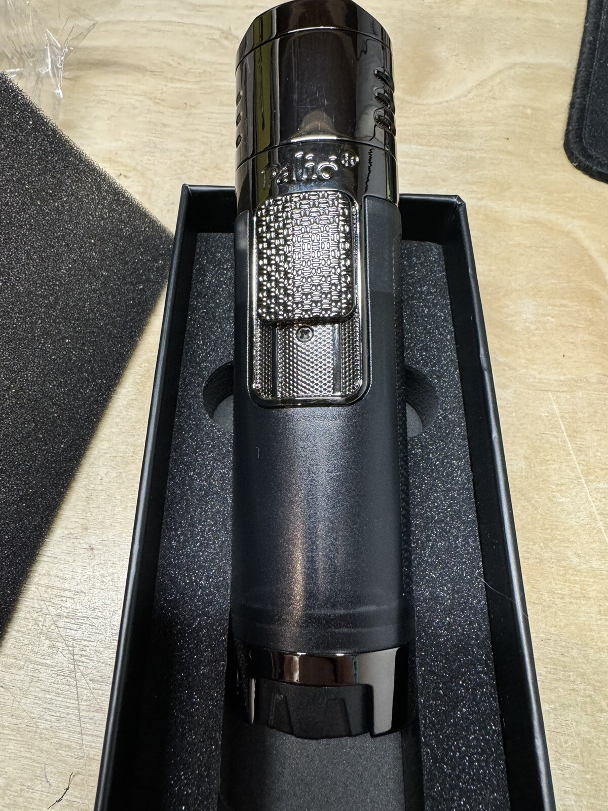Palio Veneto Quad Jet Torch Lighter - Cigar Rest Cap - Black - New Palio Veneto Quad Jet Torch Lighter - Cigar Rest Cap - Black - New