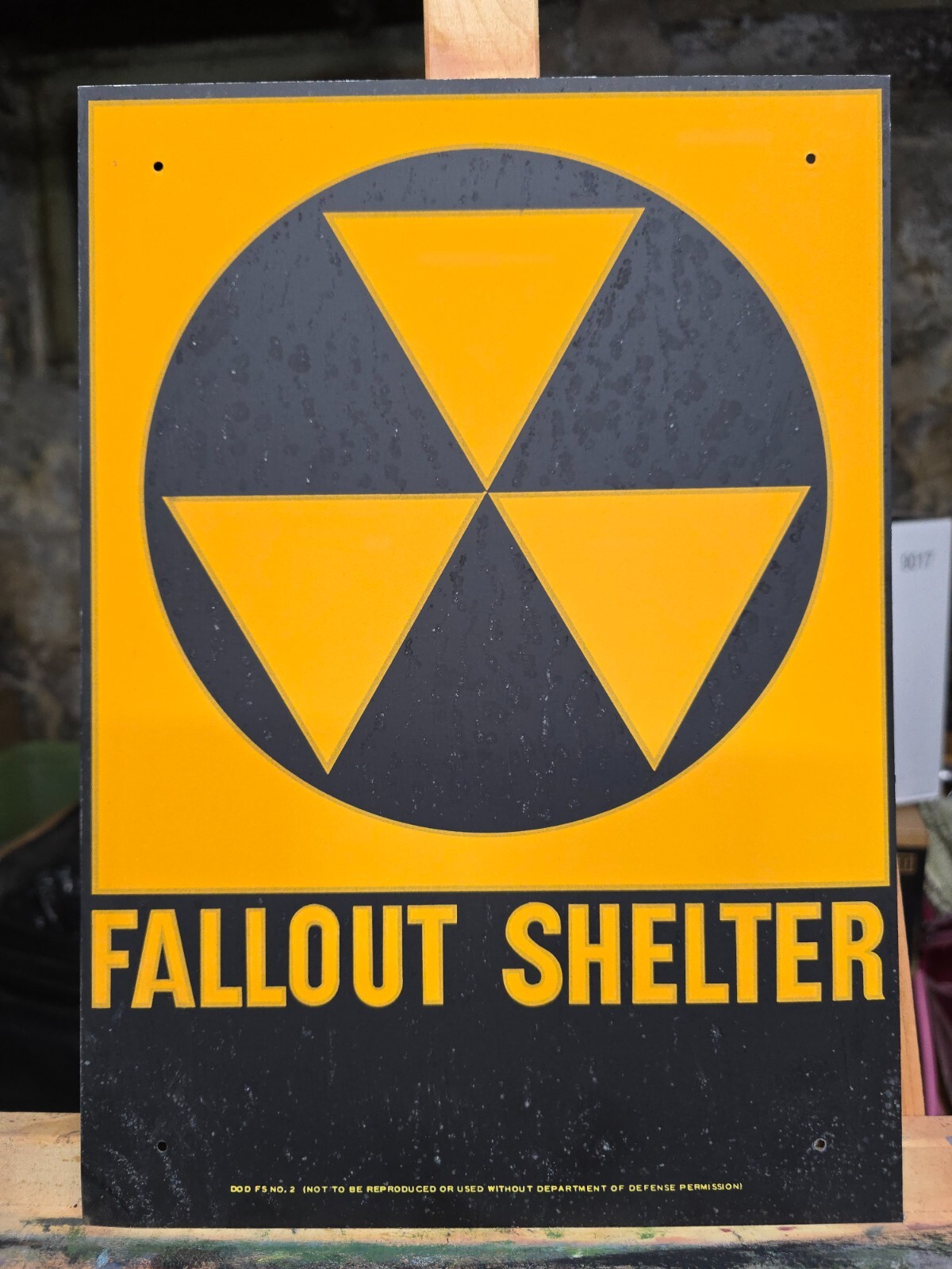 Vintage Fallout Shelter Sign 10x14, Authentic 1950s-60s Government Issue Vintage Fallout Shelter Sign 10x14, Authentic 1950s-60s Government Issue
