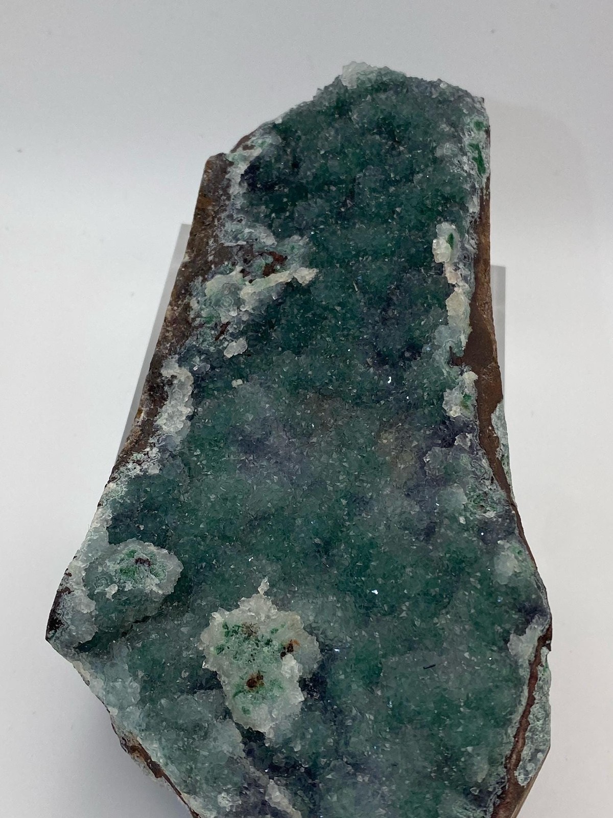 Stunning and Sparkly Druzy Quartz Over Malachite Specimen