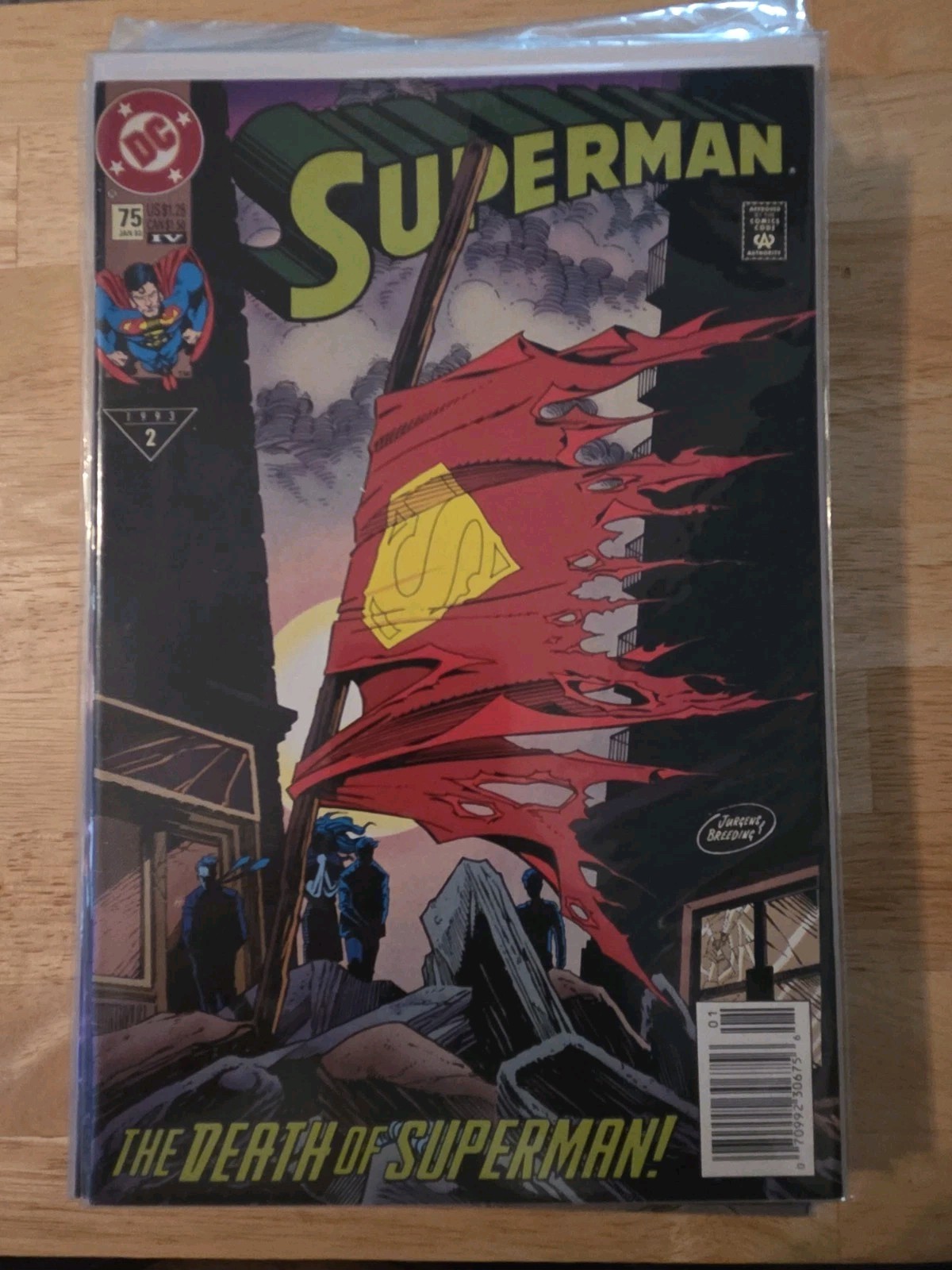 Superman 75 1st Print Newsstand Variant (1993) Death of Superman Key Issue Superman 75 1st Print Newsstand Variant (1993) Death of Superman Key Issue