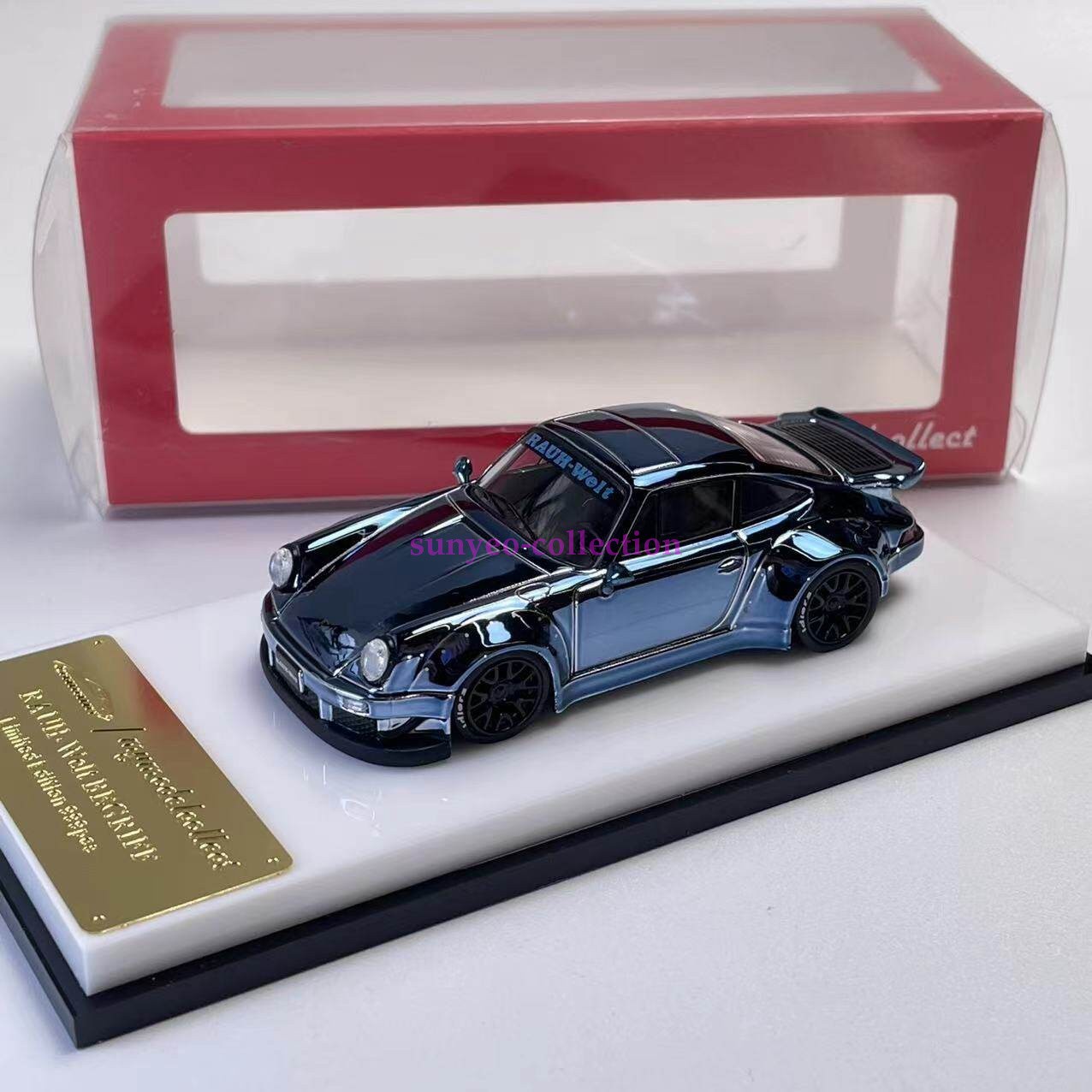 1/64 RWB 930 Chrome Blue Alloy Car Model - Rare Widebody Collectible Display 1/64 RWB 930 Chrome Blue Alloy Car Model - Rare Widebody Collectible Display