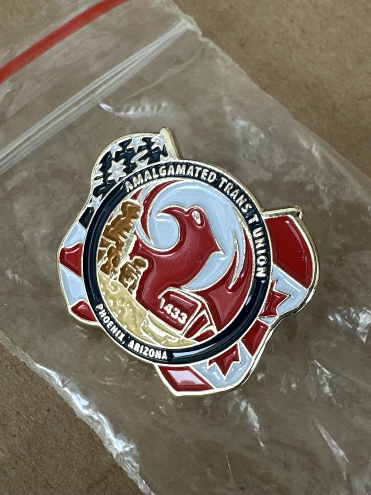 Amalgamated Transit Lapel Pin Back Phoenix Arizona Amalgamated Transit Lapel Pin Back Phoenix Arizona