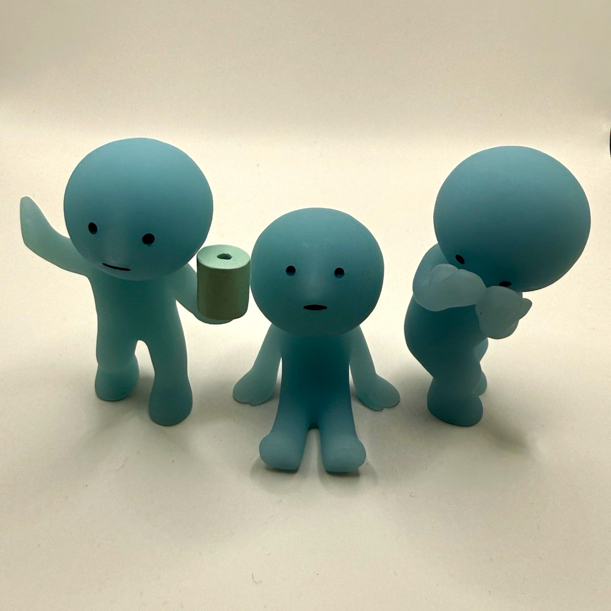 Authentic Smiski Glow In The Dark Mini Figurine Lot Set 3pc