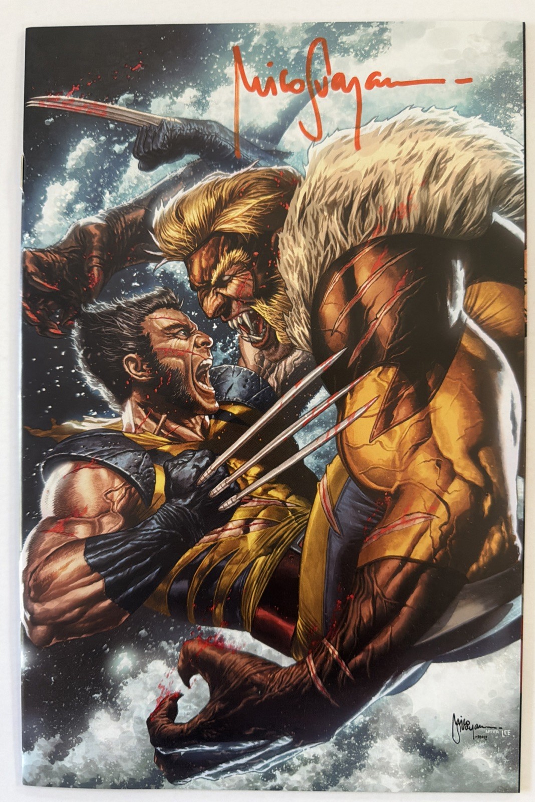 Wolverine #41 Mico Suayan Signed Virgin Exclusive W/COA Sabretooth LTD 1000 Wolverine #41 Mico Suayan Signed Virgin Exclusive W/COA Sabretooth LTD 1000