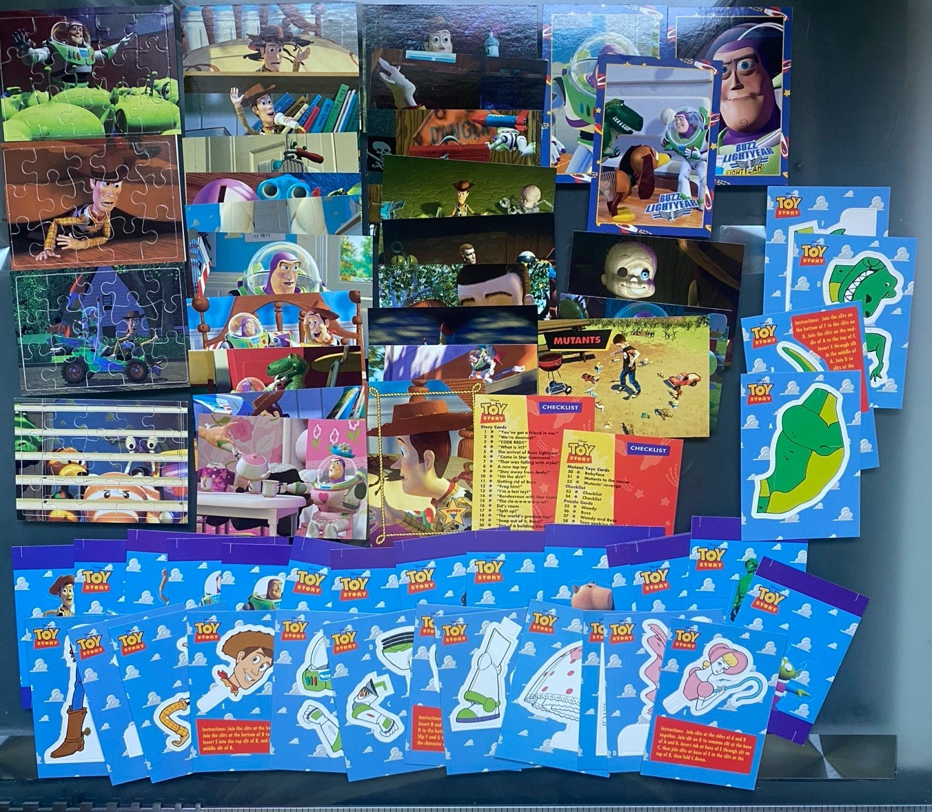1995 Skybox Toy Story Series 1 Rookies Puzzles Pop-outs 61 Card Lot 