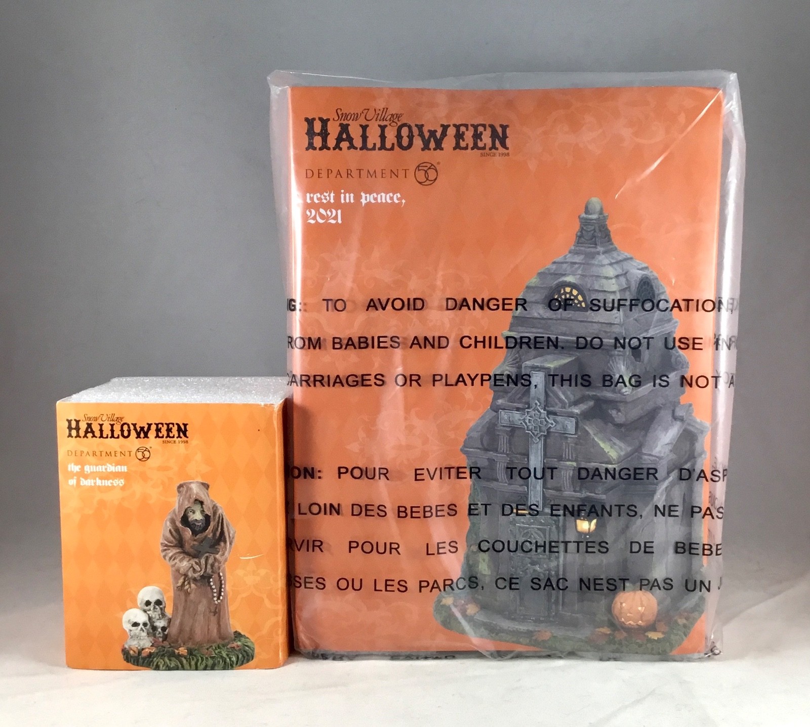Dept 56 Lot of 2: REST IN PEACE 2021 + THE GUARDIAN OF DARKNESS Halloween NEW Dept 56 Lot of 2: REST IN PEACE 2021 + THE GUARDIAN OF DARKNESS Halloween NEW