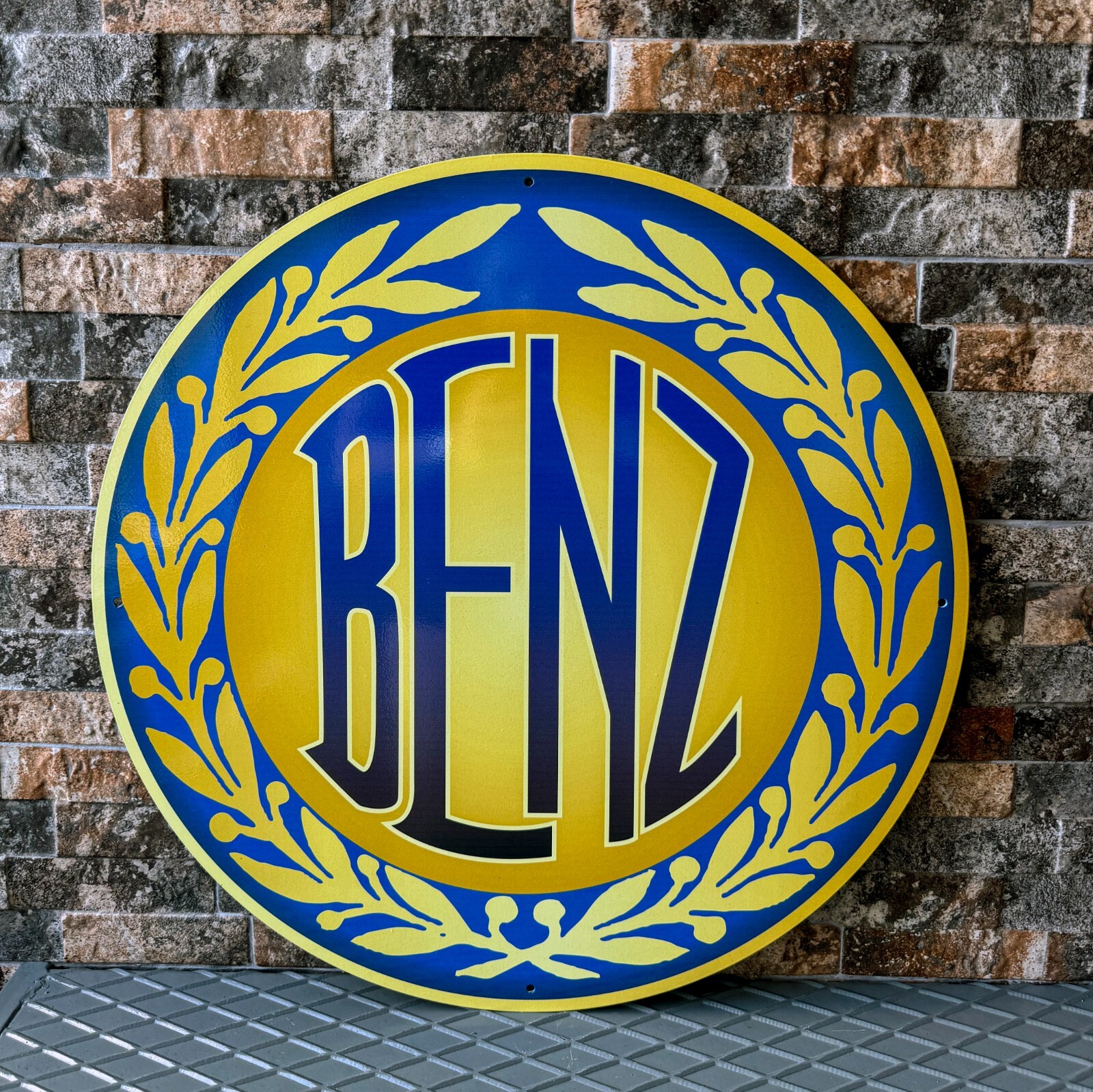 Vintage Mercedes-Benz Sign • Old 1909 Mercedes Emblem • 19.7" (50cm) Vintage Mercedes-Benz Sign • Old 1909 Mercedes Emblem • 19.7" (50cm)