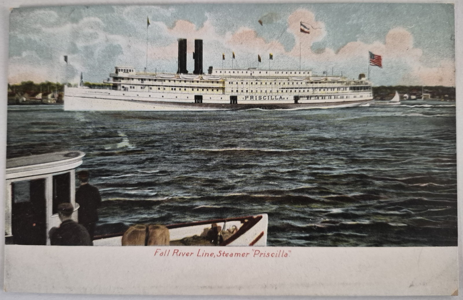 Vintage Postcard Fall River Line Steamer Steamship Priscilla  AA88