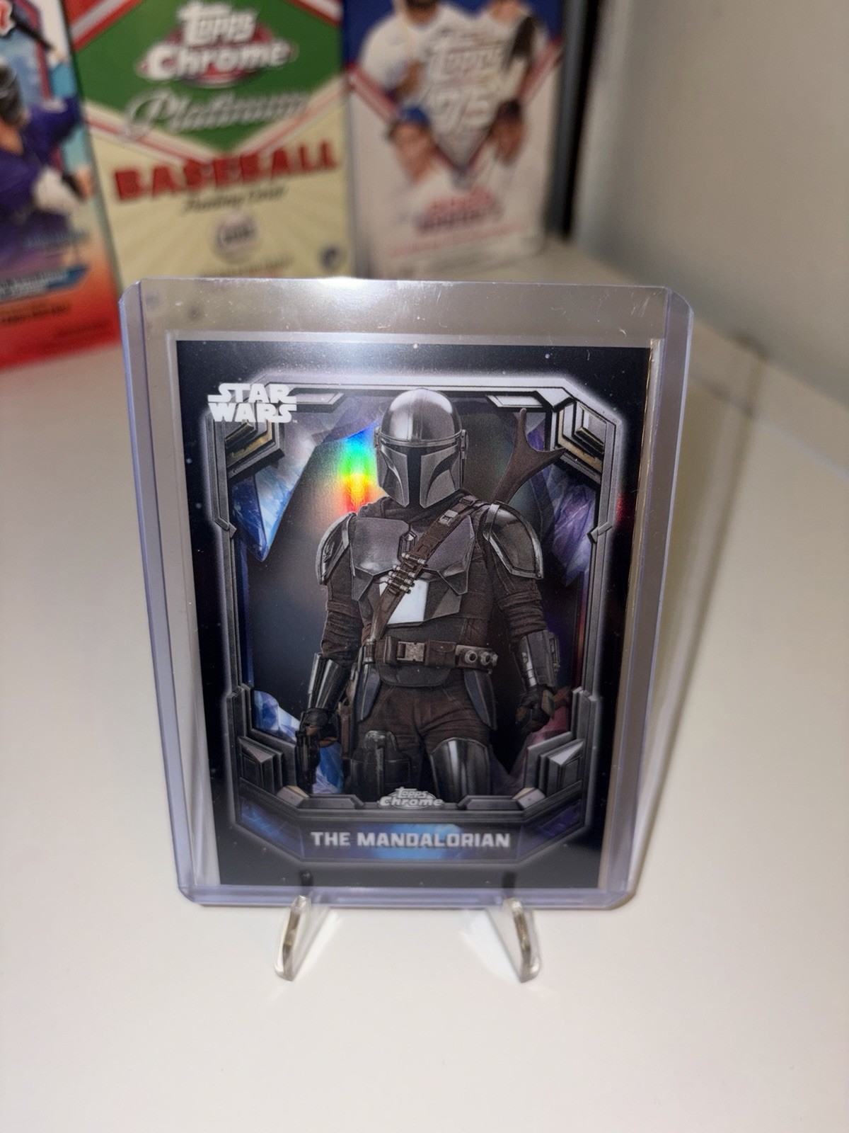 2026 Topps Chrome Star Wars The Mandalorian Cosmic Crystals COS-21 SSP Rare 2026 Topps Chrome Star Wars The Mandalorian Cosmic Crystals COS-21 SSP Rare