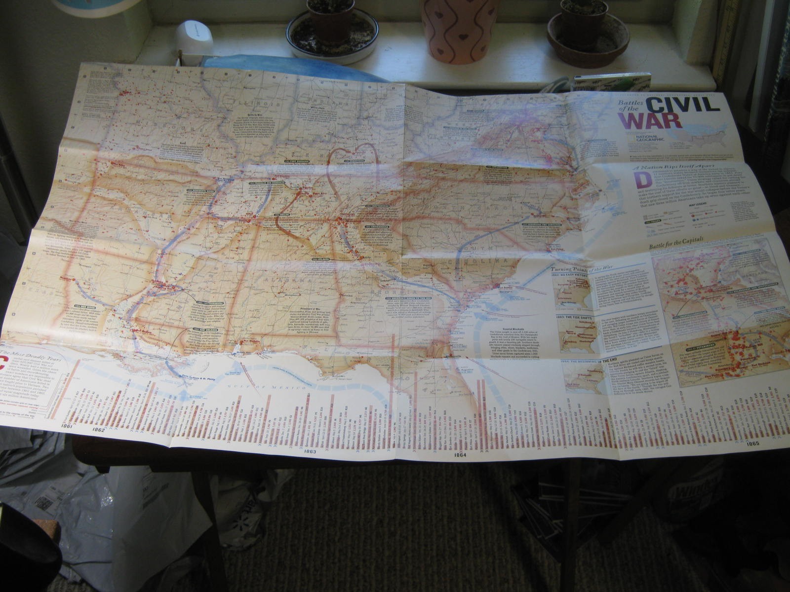 BATTLES OF THE CIVIL WAR MAP+A NATION TRANSFORMED National Geographic April 2005 BATTLES OF THE CIVIL WAR MAP+A NATION TRANSFORMED National Geographic April 2005