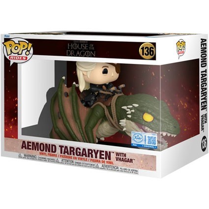 Funko POP Rides House of the Dragon Aemond Targaryen with Vhagar #136 Funko POP Rides House of the Dragon Aemond Targaryen with Vhagar #136