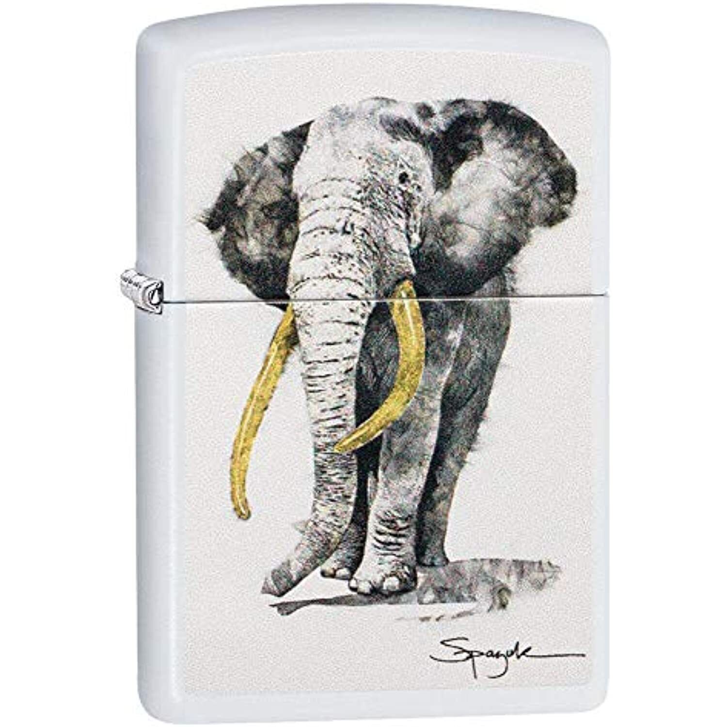 Zippo Artist Steven Spazuk Elephant Pocket Lighter 29844