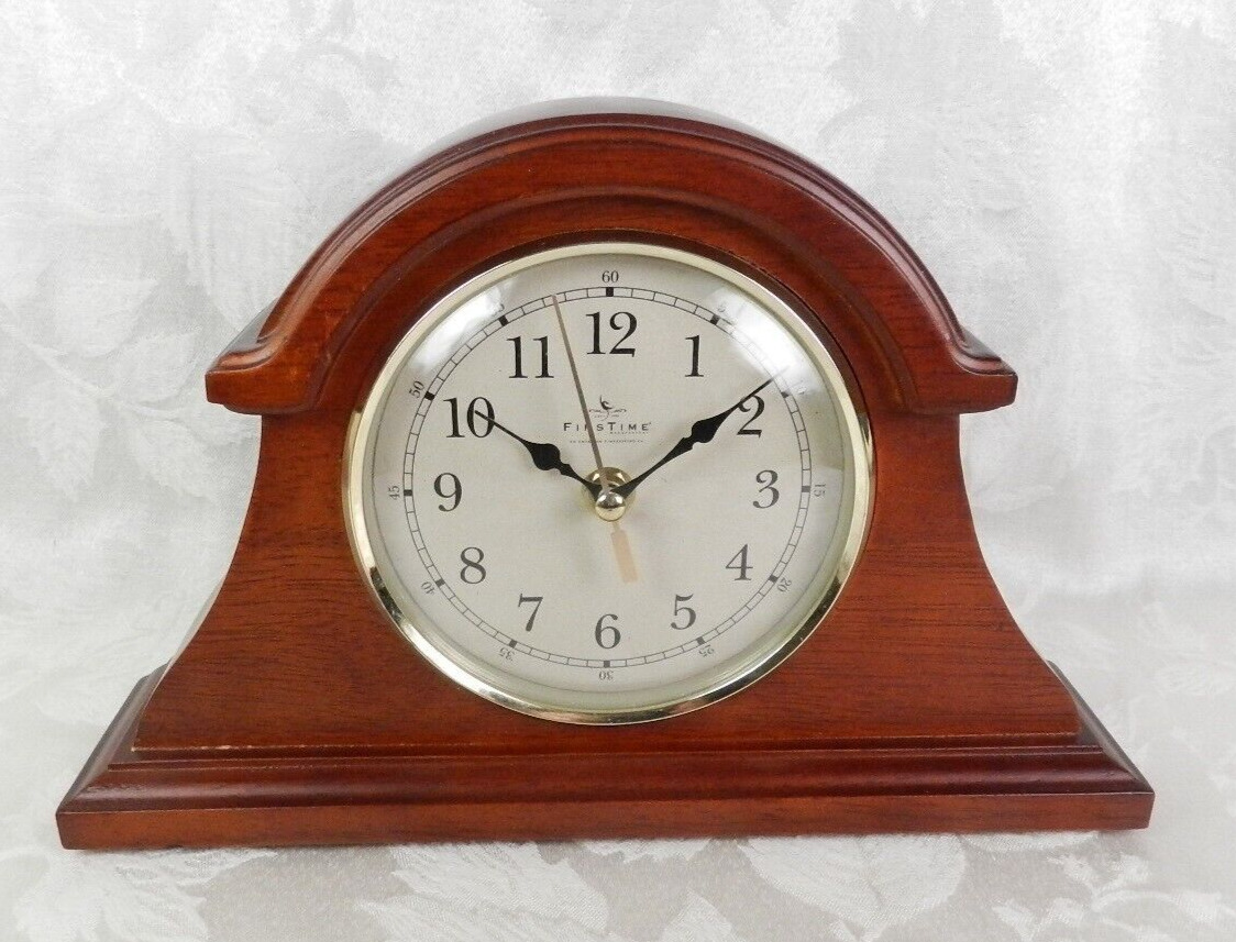 FirsTime Mantel Clock Brownstone Collection Park Ave Cherry Wood  7.5\