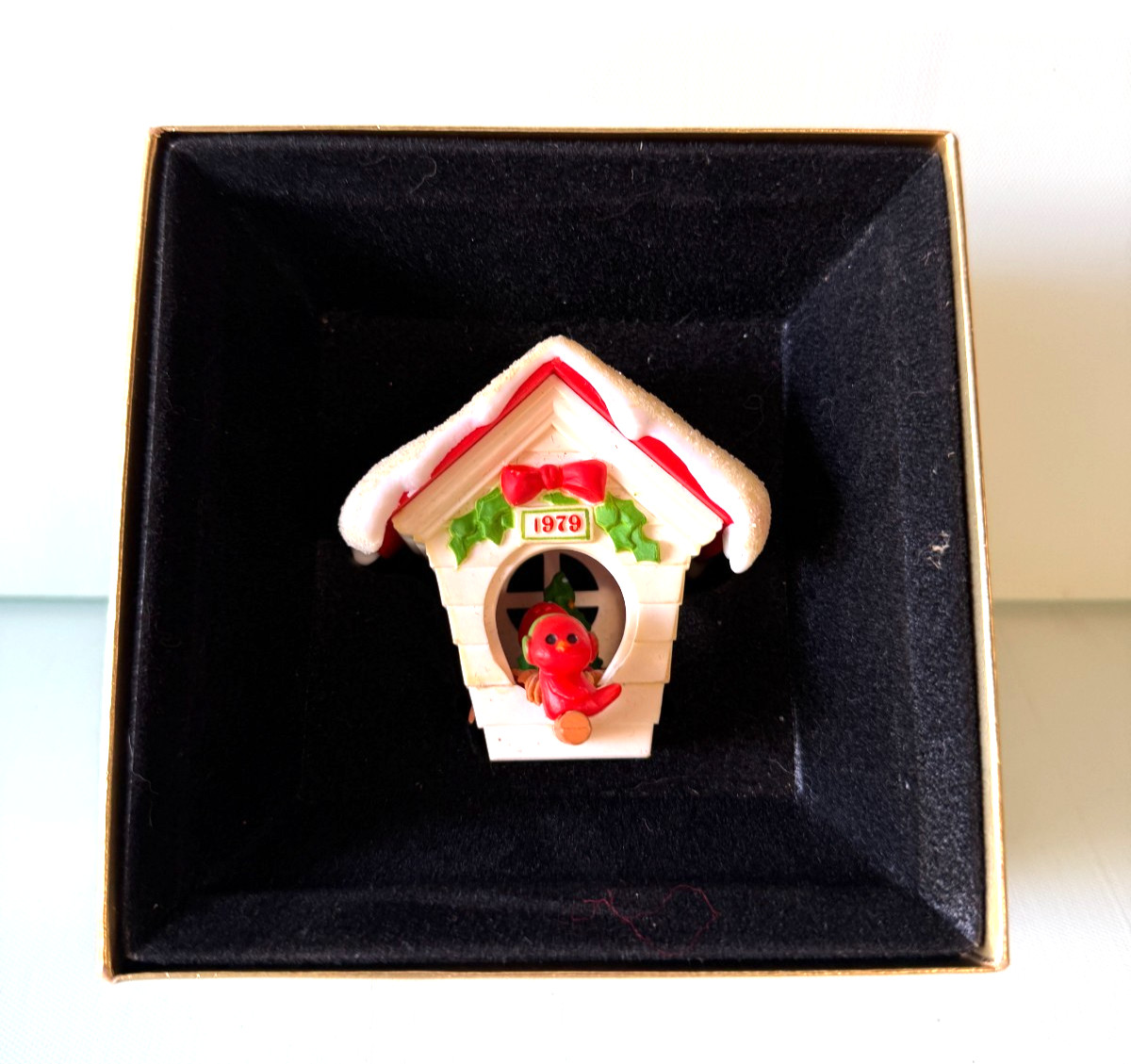 Vintage 1979 Hallmark Ready for Christmas Birdhouse Ornament Tree Trimmer Box Vintage 1979 Hallmark Ready for Christmas Birdhouse Ornament Tree Trimmer Box