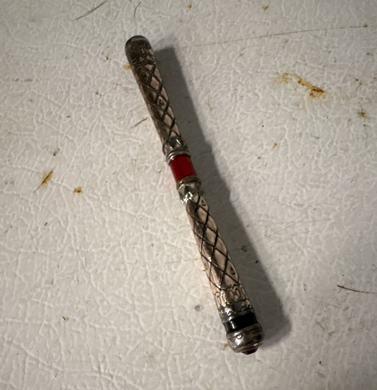 Vintage Brighton Silver Plated Love Letters Love Note Pen Casing Vintage Brighton Silver Plated Love Letters Love Note Pen Casing