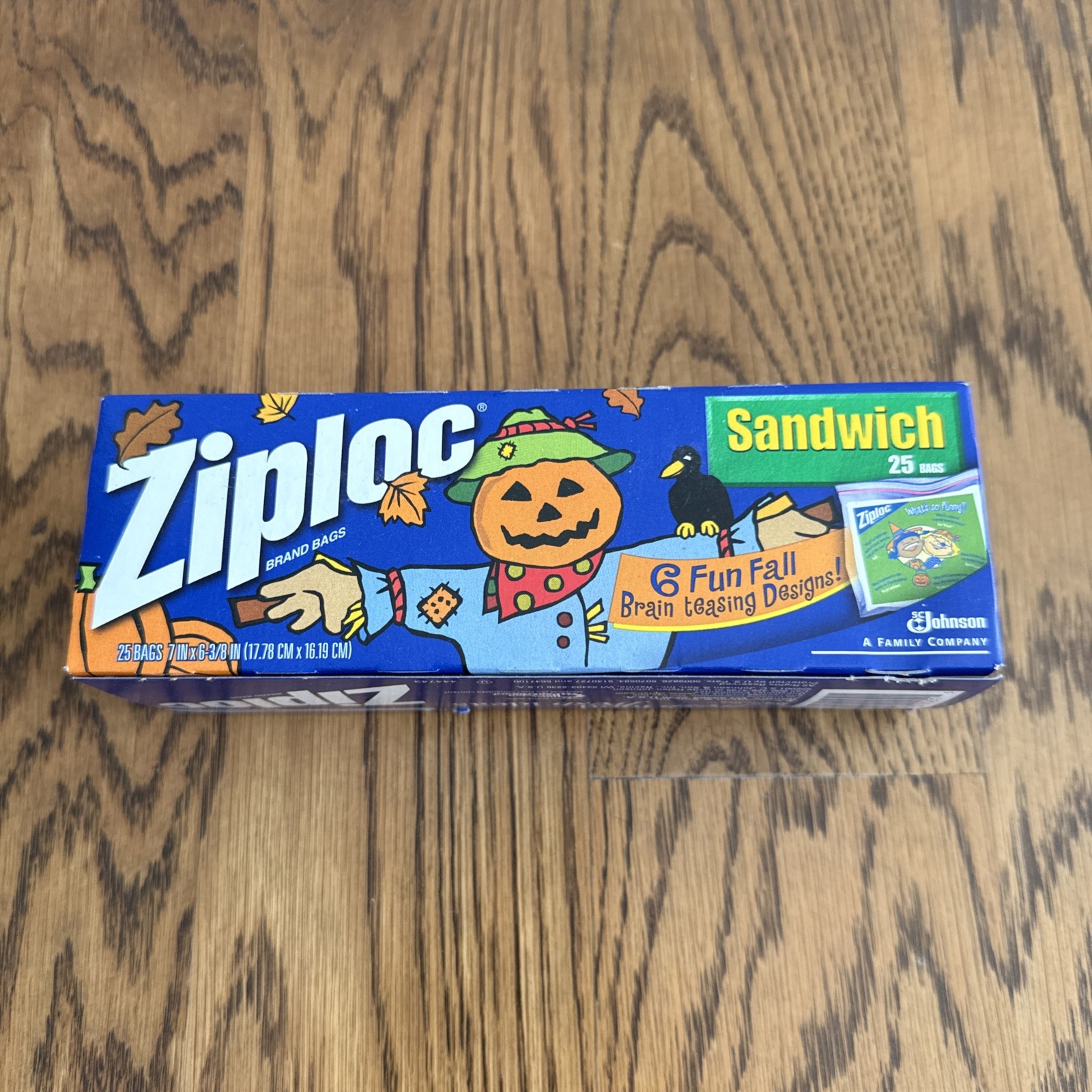 Vintage Halloween 2001 Ziploc Sandwich Treat 25 Bags 7" x 6-3/8" 6 Fun Designs Vintage Halloween 2001 Ziploc Sandwich Treat 25 Bags 7" x 6-3/8" 6 Fun Designs