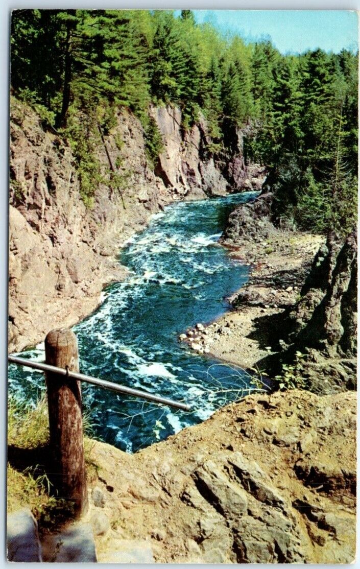 Postcard - Bad River Canyon, Copper Falls State Park, Mellen, Wisconsin, USA