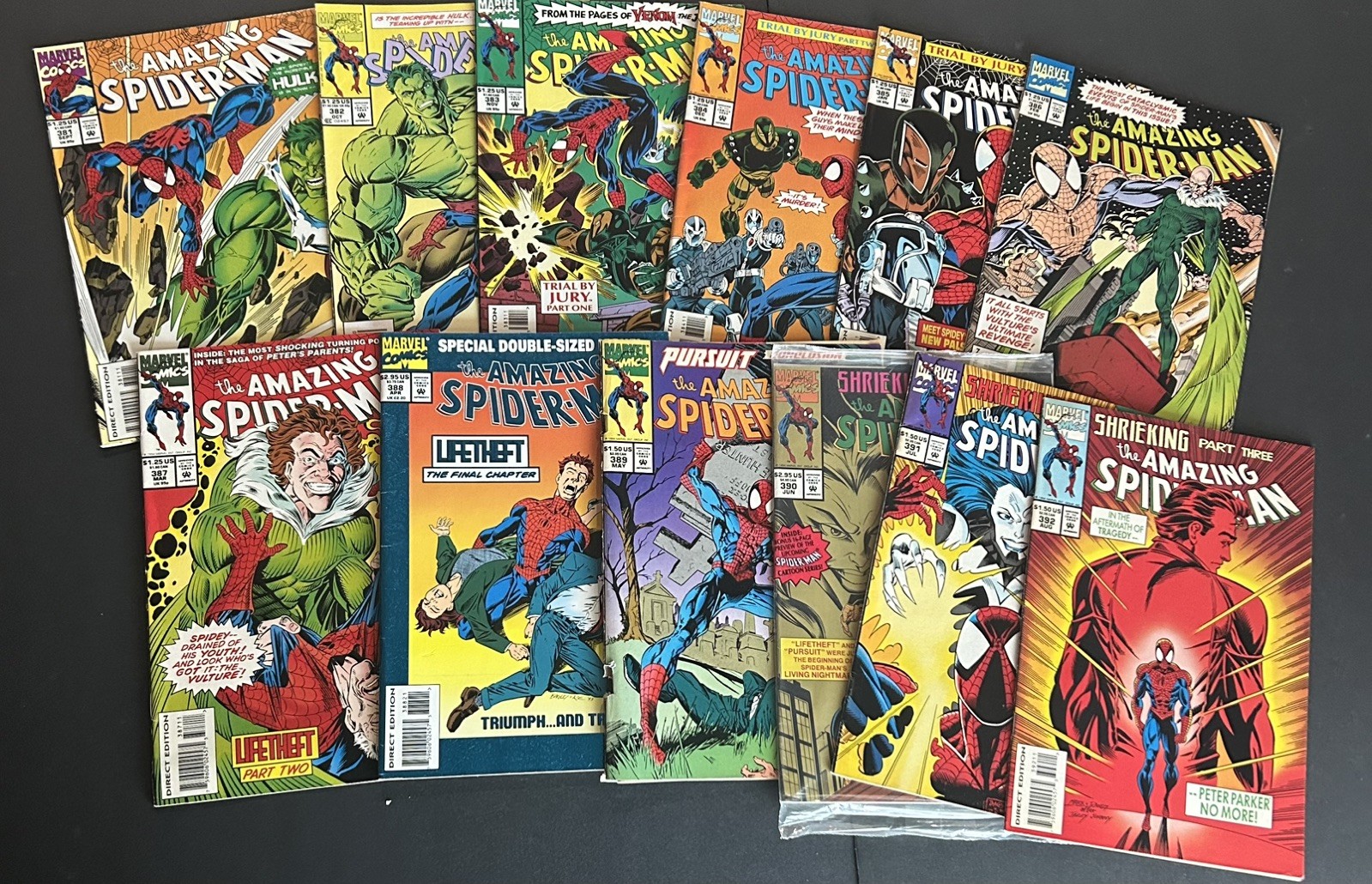 Amazing Spider-Man #381-392 Complete Run Lot Marvel 1993-94 Bagley Lifetheft Amazing Spider-Man #381-392 Complete Run Lot Marvel 1993-94 Bagley Lifetheft