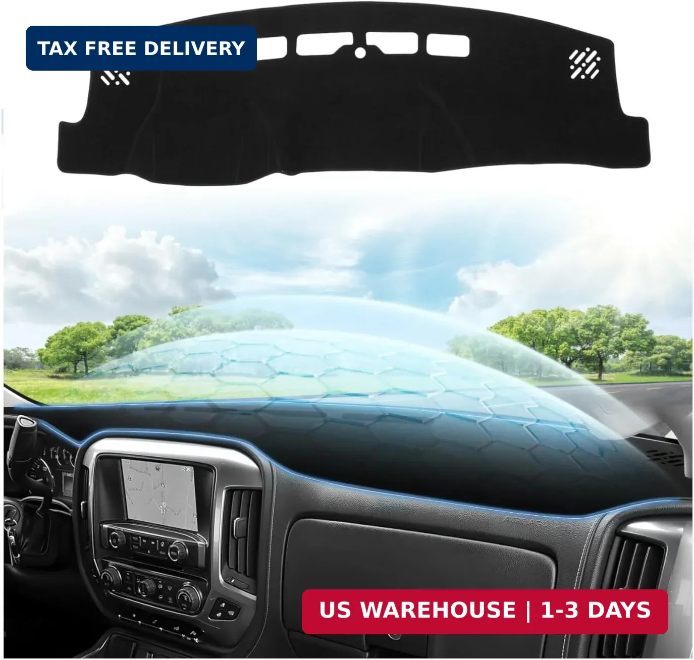Cartist Black Dash Cover for 2014-2018 Chevrolet Chevy Silverado/GMC Sierra 1500 Cartist Black Dash Cover for 2014-2018 Chevrolet Chevy Silverado/GMC Sierra 1500