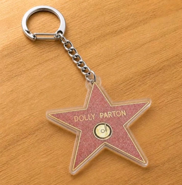 New 2026 Exclusive Dolly Parton Star Keychain Hollywood Walk Of Fame Rare