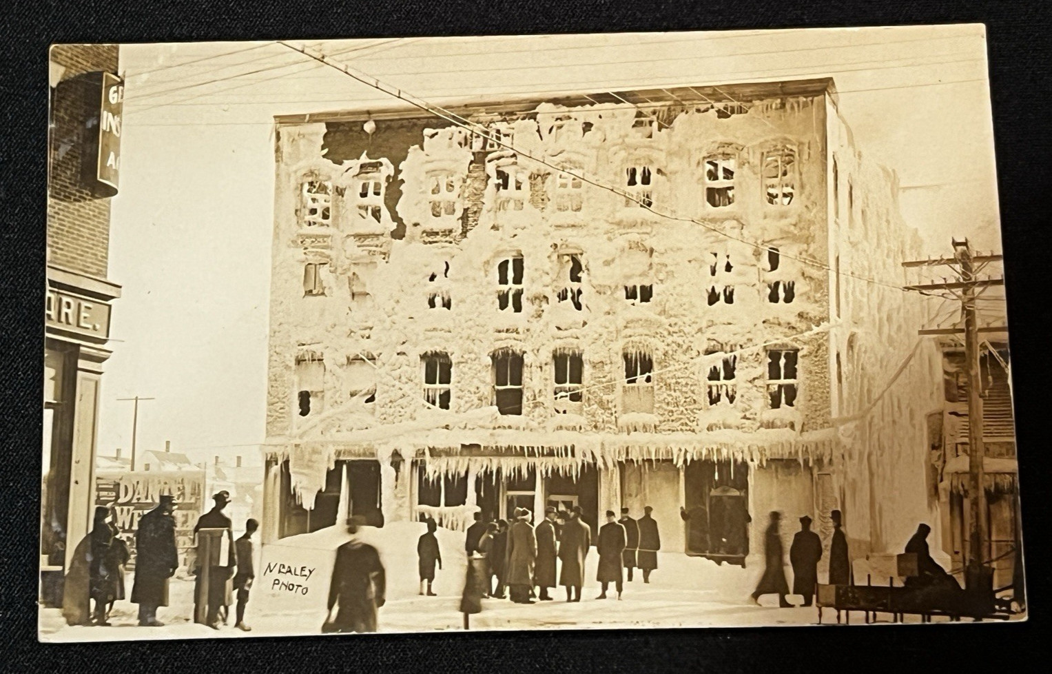 RPPC Houlton Maine 1911 Fire Hotel Lafayette Winter Ice Disaster ME Unposted RPPC Houlton Maine 1911 Fire Hotel Lafayette Winter Ice Disaster ME Unposted