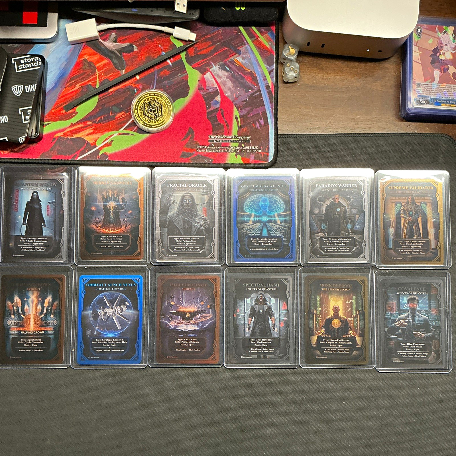 Quantum TCG 12 Card Lot 6 Legendary 6 Epic Blue Gold Silver Copper Parallels